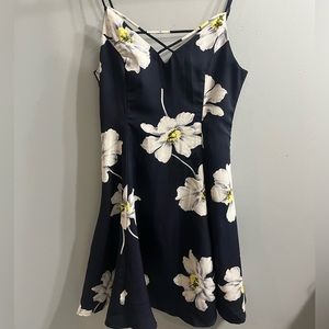 Navy blue floral dress✨